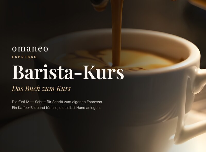 omaneo Barista-Kurs (Buchcover, A5 quer)